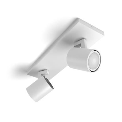 Philips - LED spotlampe dæmpbar Hue RUNNER 2xGU10/4,2W/230V 2200-6500K + fjernbetjening hvid