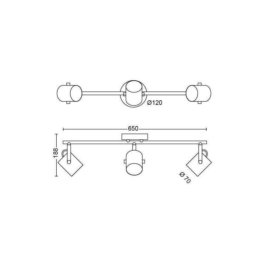 Philips - LED spotlampe SCENE SWITCH BYRE 3xLED/4,3W/230V 2200/2500/2700K