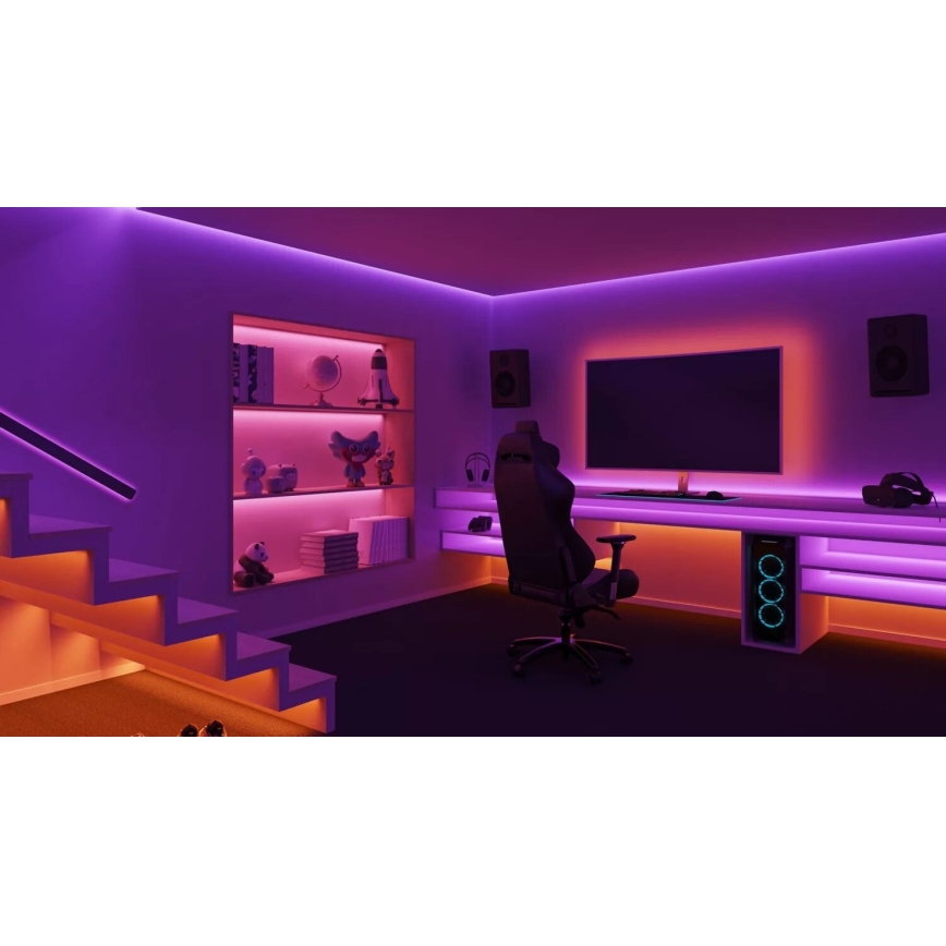 Philips - LED strip m. RGBW-farver dæmpbar Hue WHITE AND COLOR AMBIANCE 10m LED/20W/230V 2000-6500K