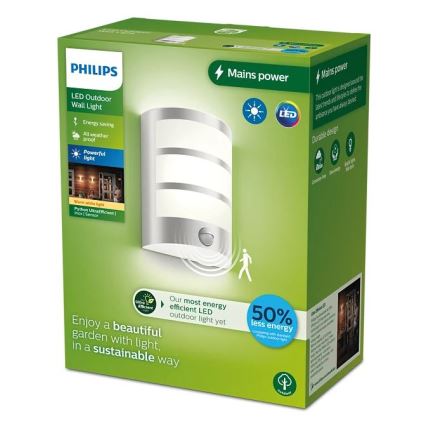 Philips - LED Udendørs væglampe med sensor PYTHON LED/3,8W/230V IP44