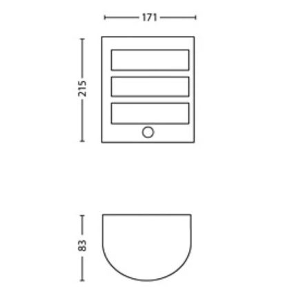 Philips - LED Udendørs væglampe med sensor PYTHON LED/3,8W/230V IP44