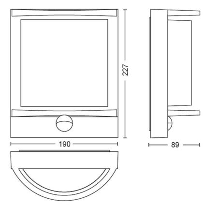 Philips - LED Udendørs væglampe med sensor SAMONDRA LED/3,8W/230V IP44