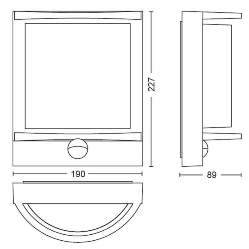 Philips - LED Udendørs væglampe med sensor SAMONDRA LED/3,8W/230V IP44