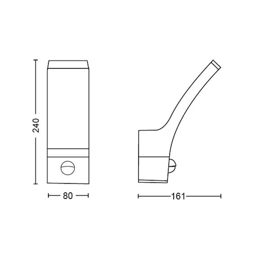 Philips - LED Udendørs væglampe med sensor SPLAY LED/3,8W/230V IP44