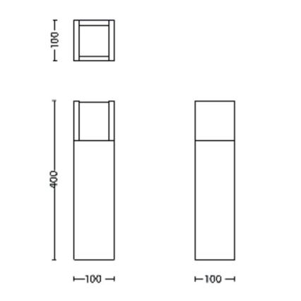Philips - LED udendørslampe ARBOUR LED/3,8W/230V 40 cm 2700K IP44