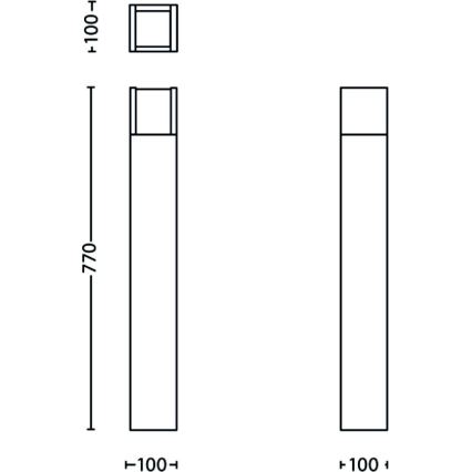 Philips - LED udendørslampe LED/3,8W/230V 77 cm 3000K IP44