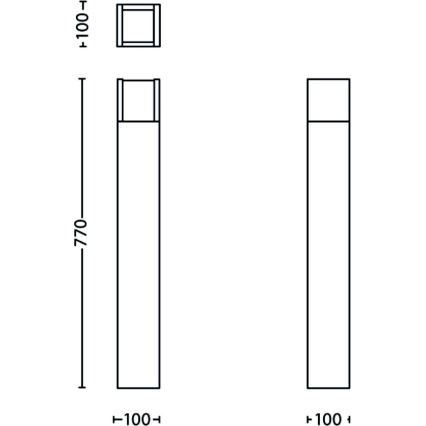 Philips - LED udendørslampe LED/3,8W/230V 77 cm IP44