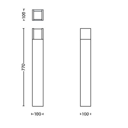 Philips - LED udendørslampe ARBOUR LED/3,8W/230V 77 cm 2700K IP44