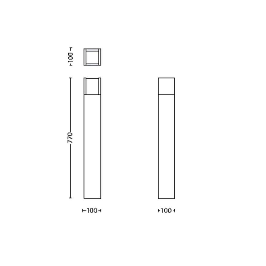 Philips - LED udendørslampe ARBOUR LED/3,8W/230V 77 cm 2700K IP44
