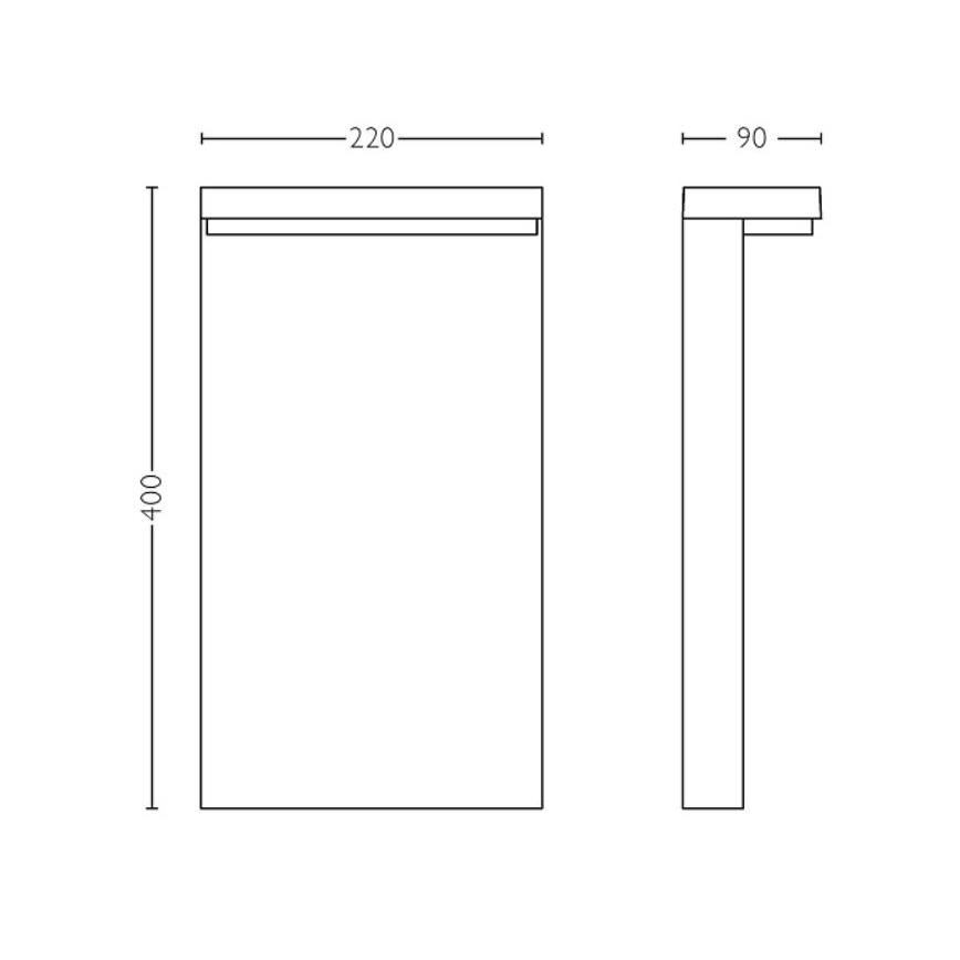 Philips - LED udendørslampe BUSTAN LED/3,8W/230V 2700K 40 cm IP44