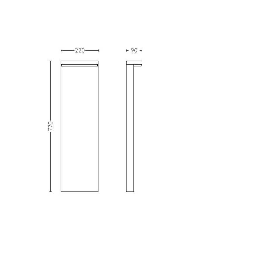 Philips - LED udendørslampe BUSTAN LED/3,8W/230V 2700K 77 cm IP44