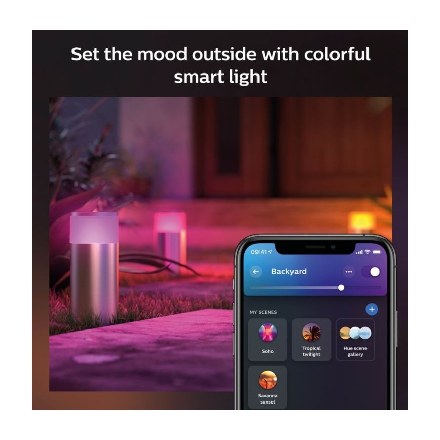 Philips - LED udendørslampe dæmpbar RGBW-farver Hue CALLA LED/8W/230V IP44