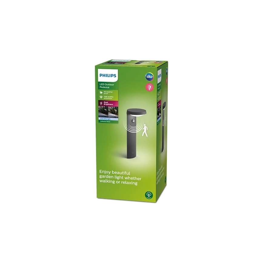 Philips - LED udendørslampe med sensor LED/9W/230V 4000K IP44