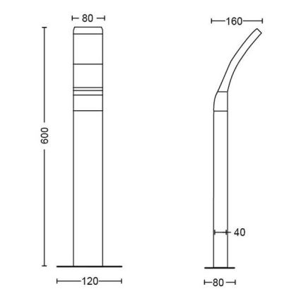 Philips - LED udendørslampe LED/12W/230V 2700K 60 cm IP44