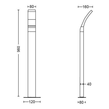 Philips - LED udendørslampe LED/12W/230V 2700K 96 cm IP44