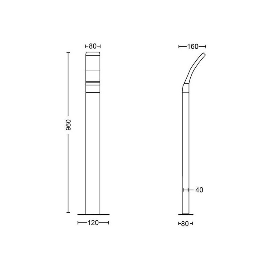 Philips - LED udendørslampe LED/12W/230V 2700K 96 cm IP44