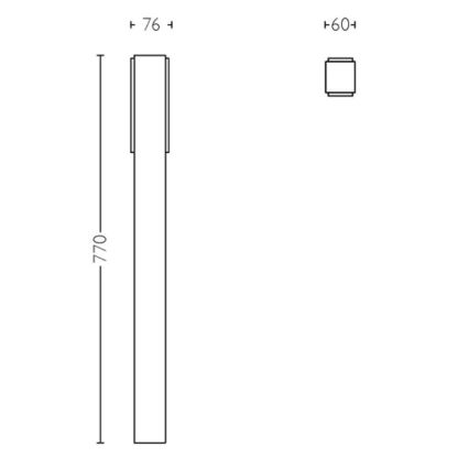 Philips - LED udendørslampe STRATOSPHERE LED/3,8W/230V 77 cm 2700K IP44