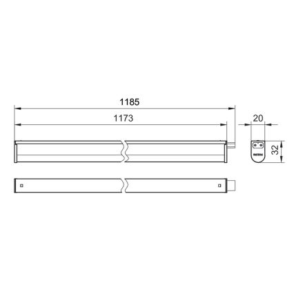 Philips - LED underskabslampe PROJECTLINE LED/13W/230V 3000/4000/6500K