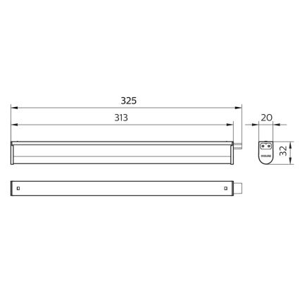 Philips - LED underskabslampe PROJECTLINE LED/3,4W/230V 3000/4000/6500K