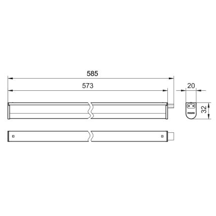 Philips - LED underskabslampe PROJECTLINE LED/6,5W/230V 3000/4000/6500K