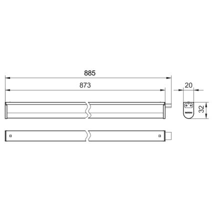 Philips - LED underskabslampe PROJECTLINE LED/9,6W/230V 3000/4000/6500K