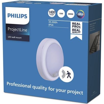 Philips - LED væglampe med sensor PROJECTLINE LED/15W/230V IP54