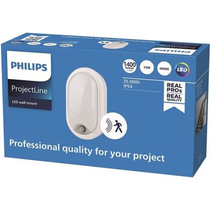 Philips - LED væglampe med sensor PROJECTLINE LED/15W/230V IP54