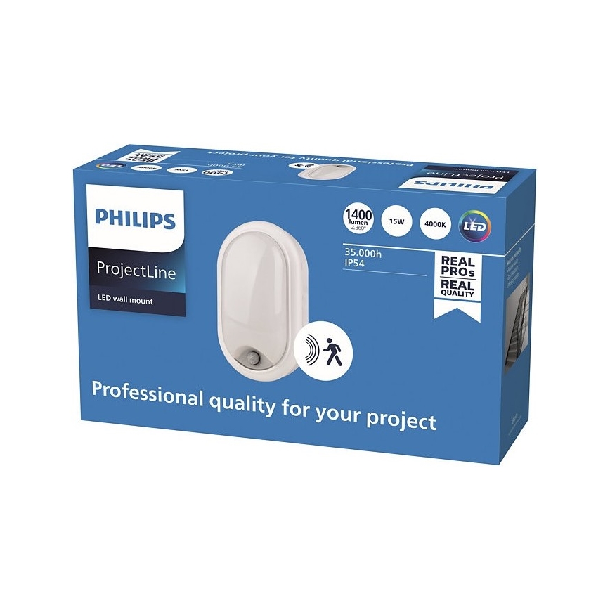 Philips - LED væglampe med sensor PROJECTLINE LED/15W/230V IP54