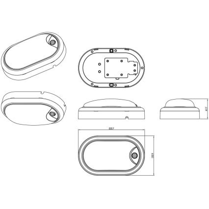 Philips - LED væglampe med sensor PROJECTLINE LED/15W/230V IP54