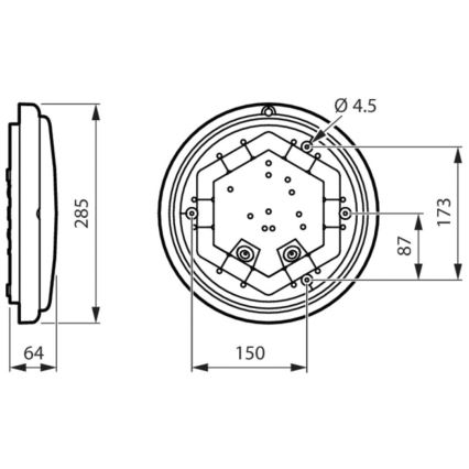 Philips - LED væglampe til badeværelse LEDINAIRE LED/11W/230V 4000K IP65