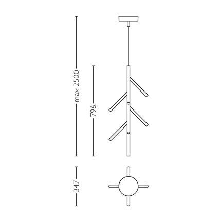 Philips Lirio 40758/11/LI - LED pendel BRANCHES 9xLED/5W