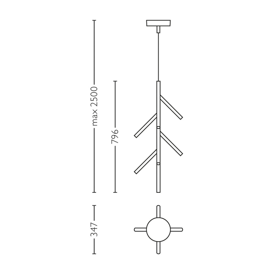 Philips Lirio 40758/11/LI - LED pendel BRANCHES 9xLED/5W