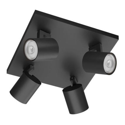 Philips - Loftspot RUNNER 4xGU10/20W/230V sort