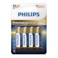 Philips LR6M4B/10 - 4 stk. AA Premium Alkaline batterier 1,5V 3200mAh