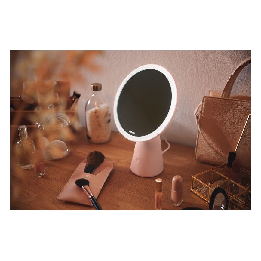 Philips - Makeupspejl m. LED-lys dæmpbart MIRROR LED/4,5W/5V