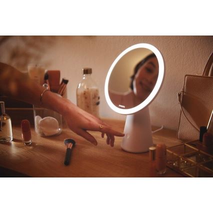 Philips - Makeupspejl m. LED-lys dæmpbart MIRROR LED/4,5W/5V