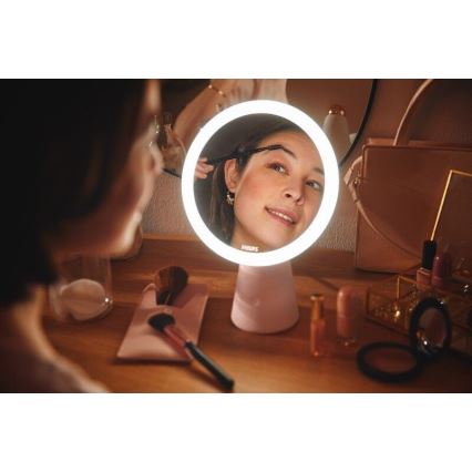 Philips - Makeupspejl m. LED-lys dæmpbart MIRROR LED/4,5W/5V