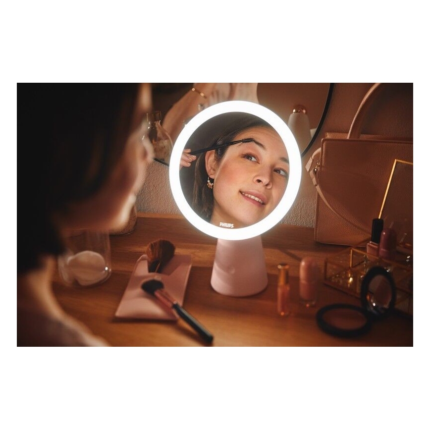Philips - Makeupspejl m. LED-lys dæmpbart MIRROR LED/4,5W/5V