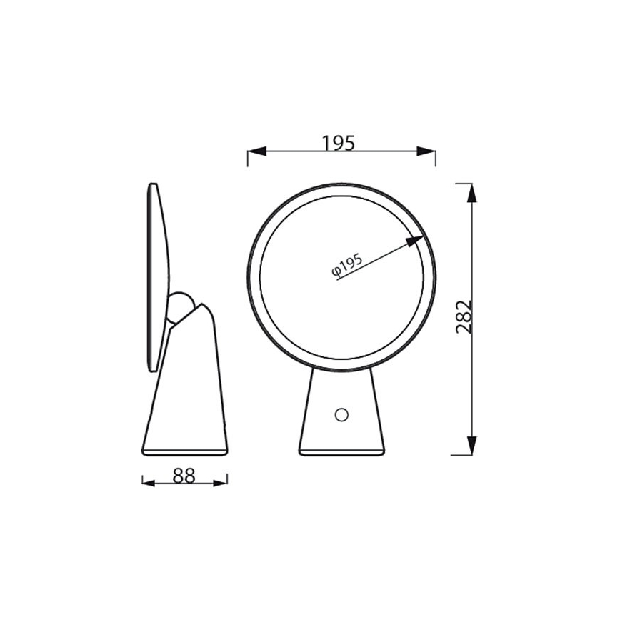 Philips - Makeupspejl m. LED-lys dæmpbart MIRROR LED/4,5W/5V