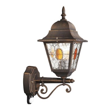 Philips Massive 15178/42/10 - Udendørs væglampe med sensor MÜNCHEN 1xE27/100W/230V IP44