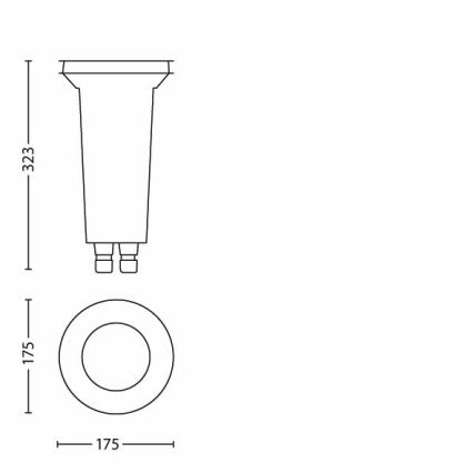 Philips Massive 17020/47/10 - Udendørs indkørselslys ACAPULCO 1xE27/20W