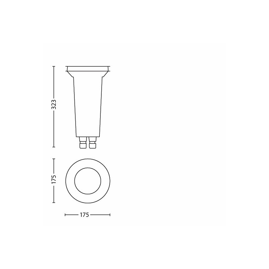 Philips Massive 17020/47/10 - Udendørs indkørselslys ACAPULCO 1xE27/20W