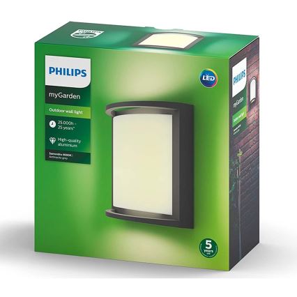 Philips Massive - Udendørs LED væglampe LED/12W/230V IP44