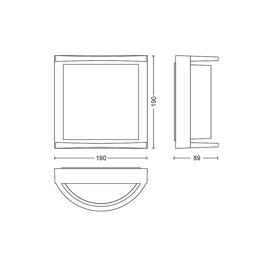 Philips Massive - Udendørs LED væglampe LED/12W/230V IP44