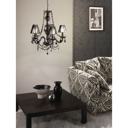 Philips Massive 41766/30/10 - Hængende lysekrone FLAUBO 5xE14/60W antik sort