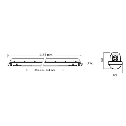 Philips Pila - LED teknisk lysrørarmatur LED/40W/230V 120 cm IP65