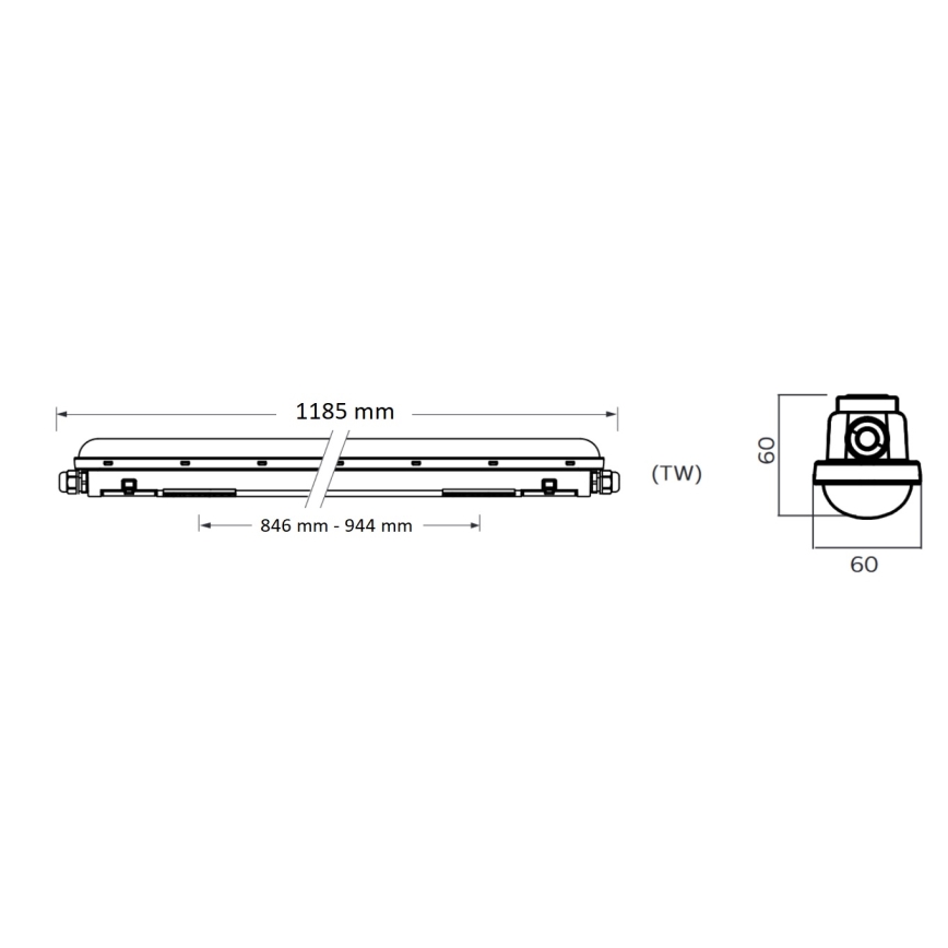 Philips Pila - LED teknisk lysrørarmatur LED/40W/230V 120 cm IP65
