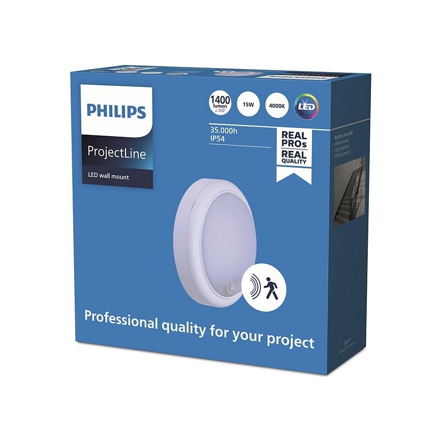 Philips - LED Væglampe med sensor PROJECTLINE LED/15W/230V IP54