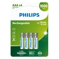 Philips R03B4RTU10/10 - 4 stk Genopladelige AAA-batterier NiMH/1,2V/1000 mAh