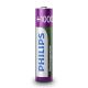 Philips R03B4RTU10/10 - 4 stk. Genopladeligt batteri AAA MULTILIFE NiMH/1,2V/1000 mAh